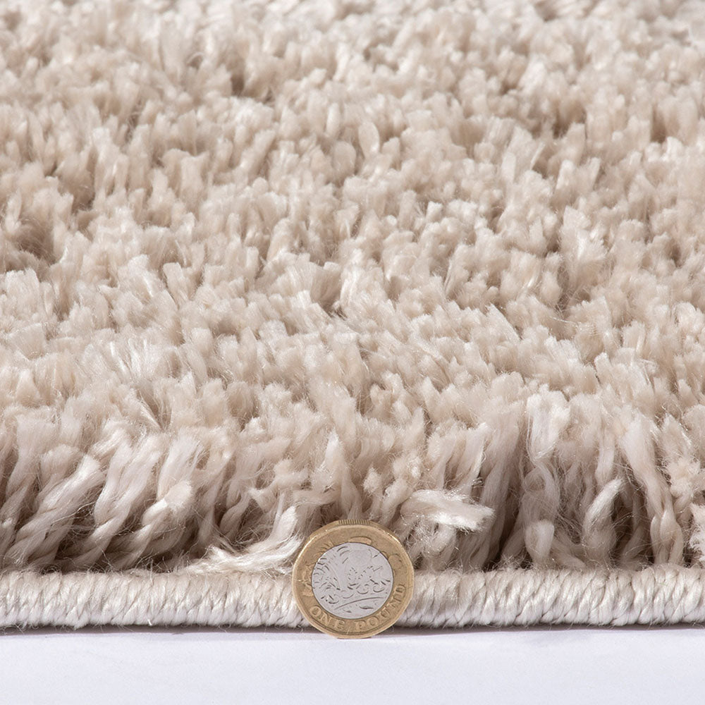 Larissa Plain Shaggy Rug in Stone by Esselle (DD)