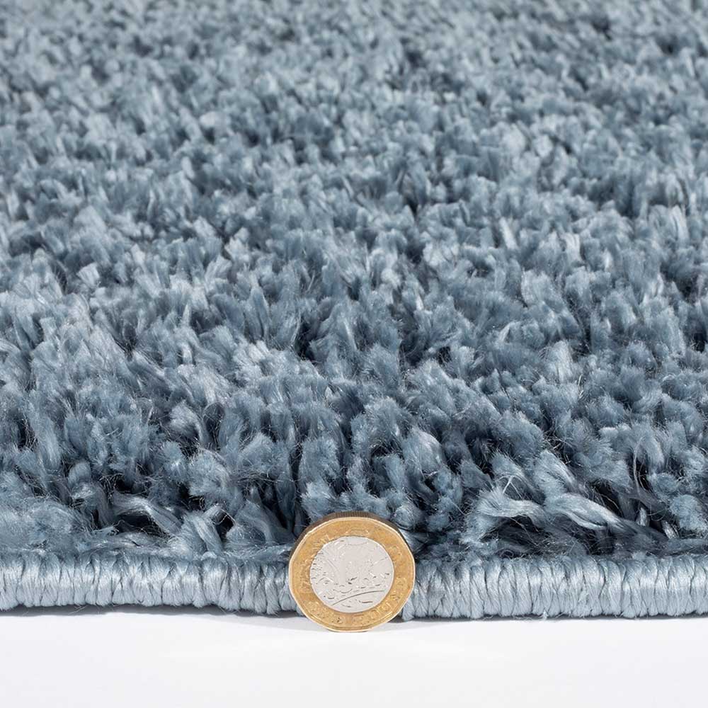 Larissa Plain Shaggy Rug in Blue by Esselle (DD)