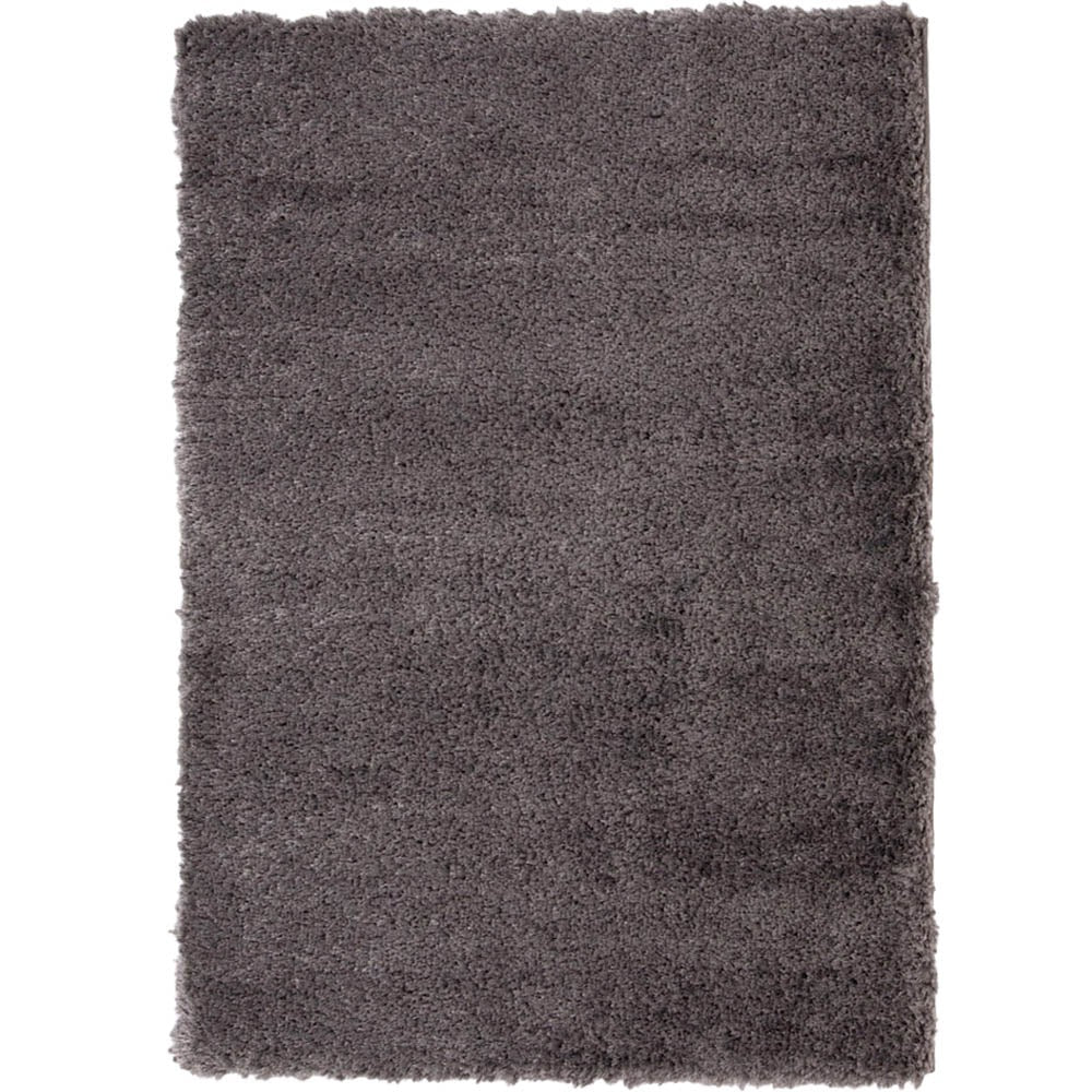 Sophia Plain Shaggy Rug in Charcoal Grey by Esselle (DD)