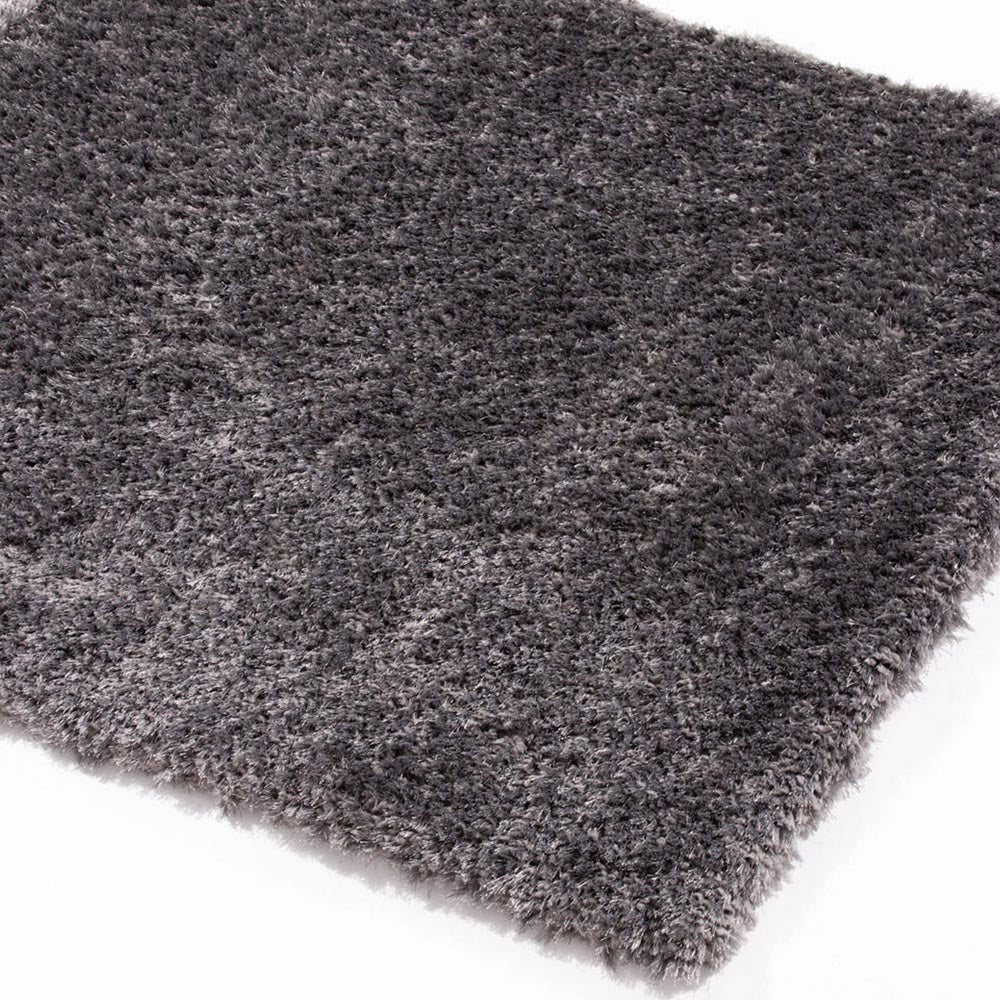 Sophia Plain Shaggy Rug in Charcoal Grey by Esselle (DD)