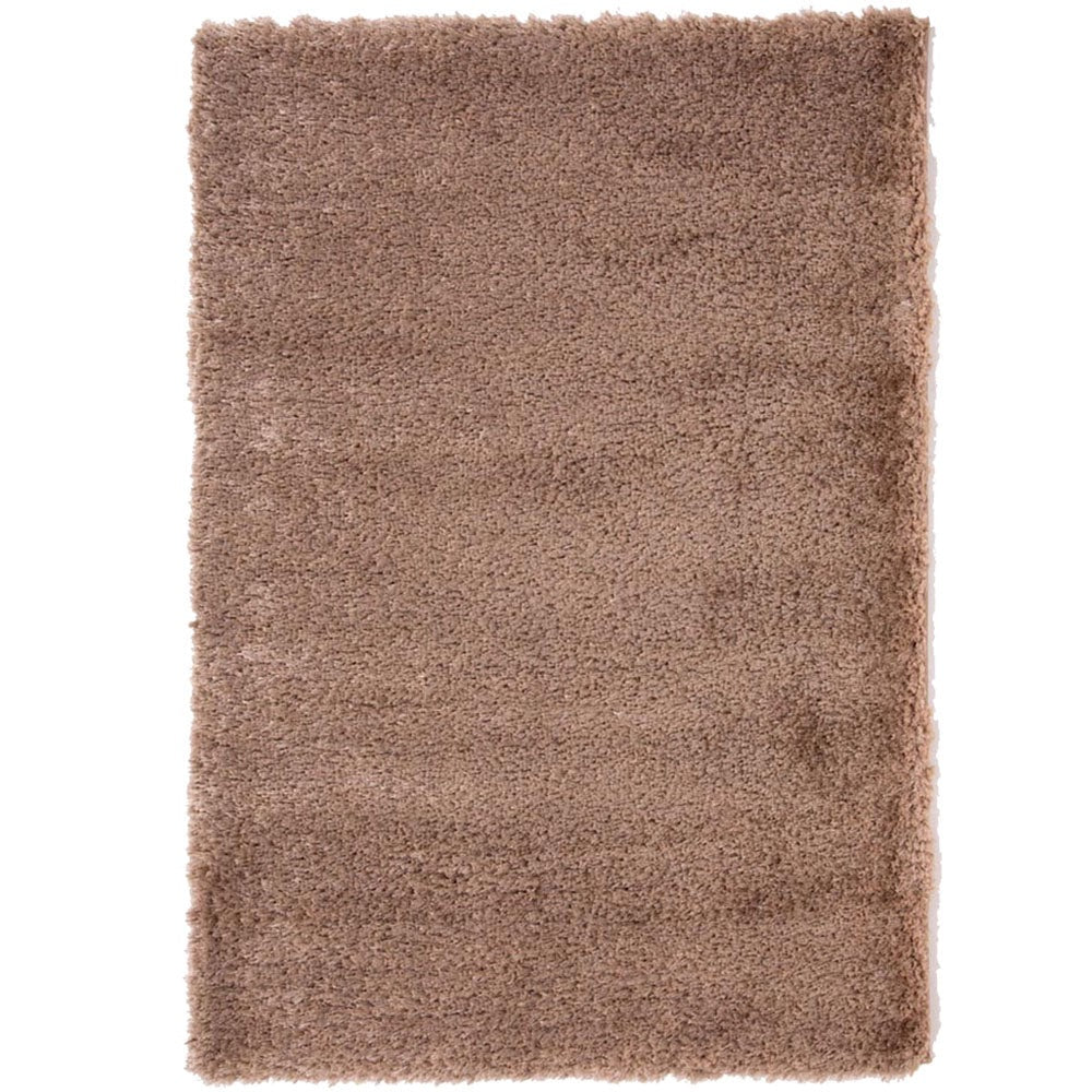Sophia Plain Shaggy Rug in Taupe by Esselle (DD)