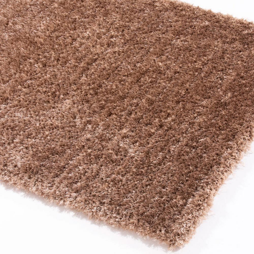Sophia Plain Shaggy Rug in Taupe by Esselle (DD)