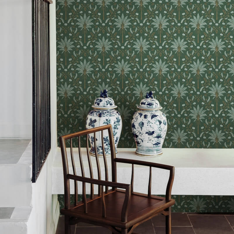 Palm Trellis Green 13750 by Holden Decor