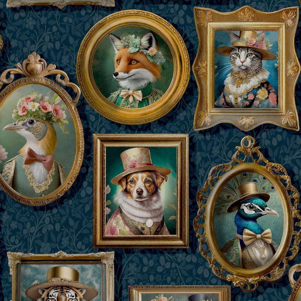 Regal Beasts Navy 13791 by Holden Decor