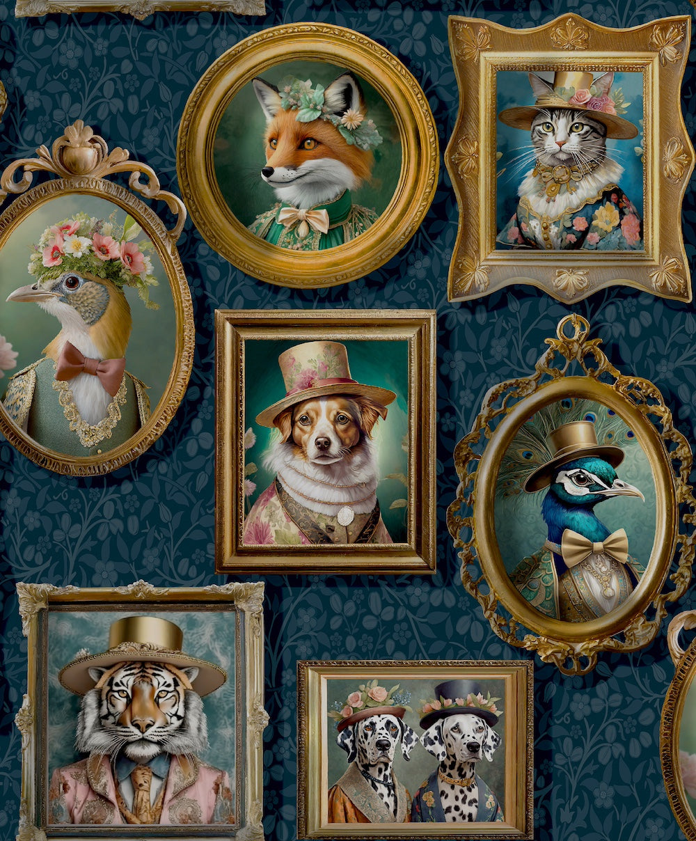 Regal Beasts Navy 13791 by Holden Decor