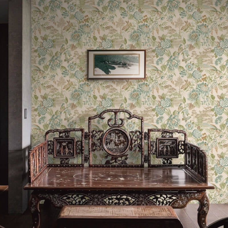 Scenic Bird Trail Teal/Orange 13811 by Holden Decor