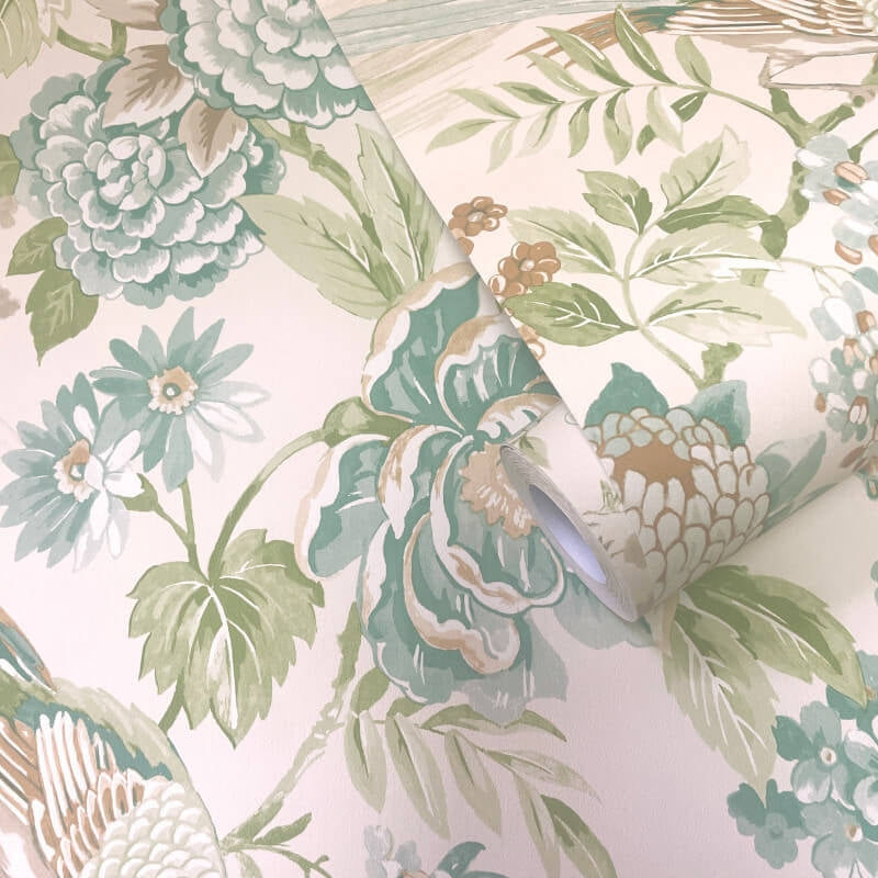 Scenic Bird Trail Teal/Orange 13811 by Holden Decor