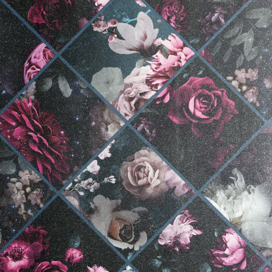 Floral Collage Plum & Teal 297100 by Arthouse (DD)
