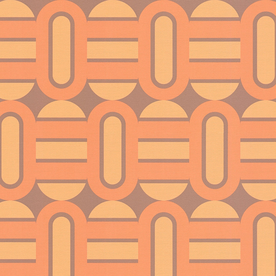 Retro Chic Geo Orange Brown 39536-2 by AS Creations