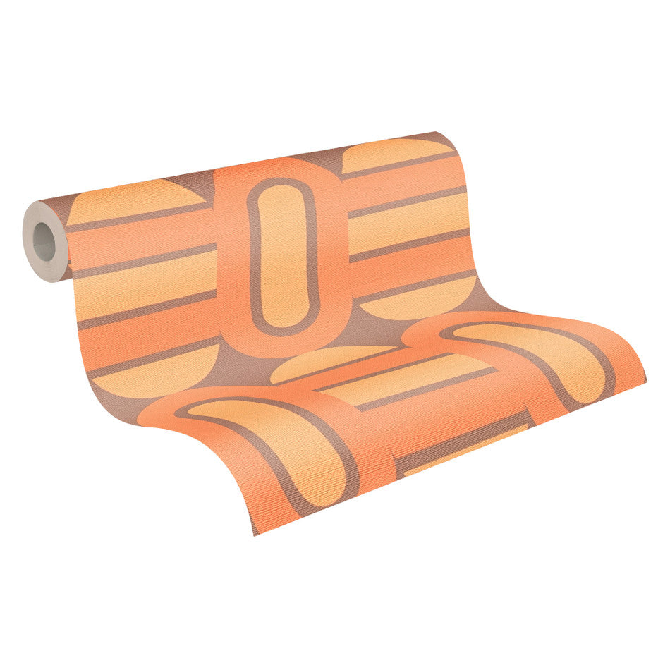 Retro Chic Geo Orange Brown 39536-2 by AS Creations