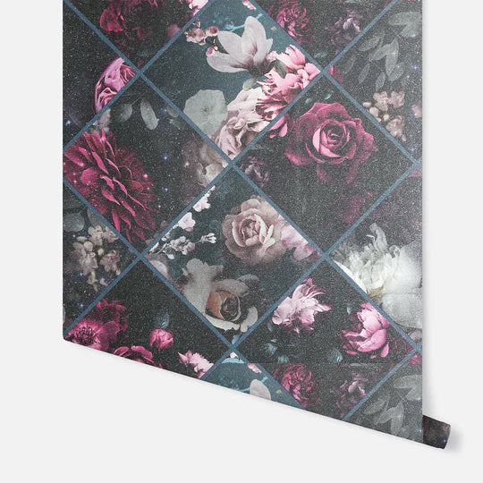 Floral Collage Plum & Teal 297100 by Arthouse (DD)