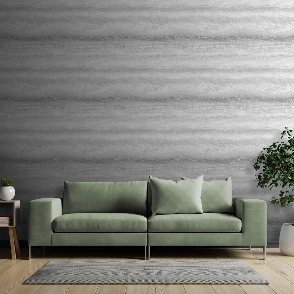 Semper Marble Silver Wallpaper 189501 by Muriva