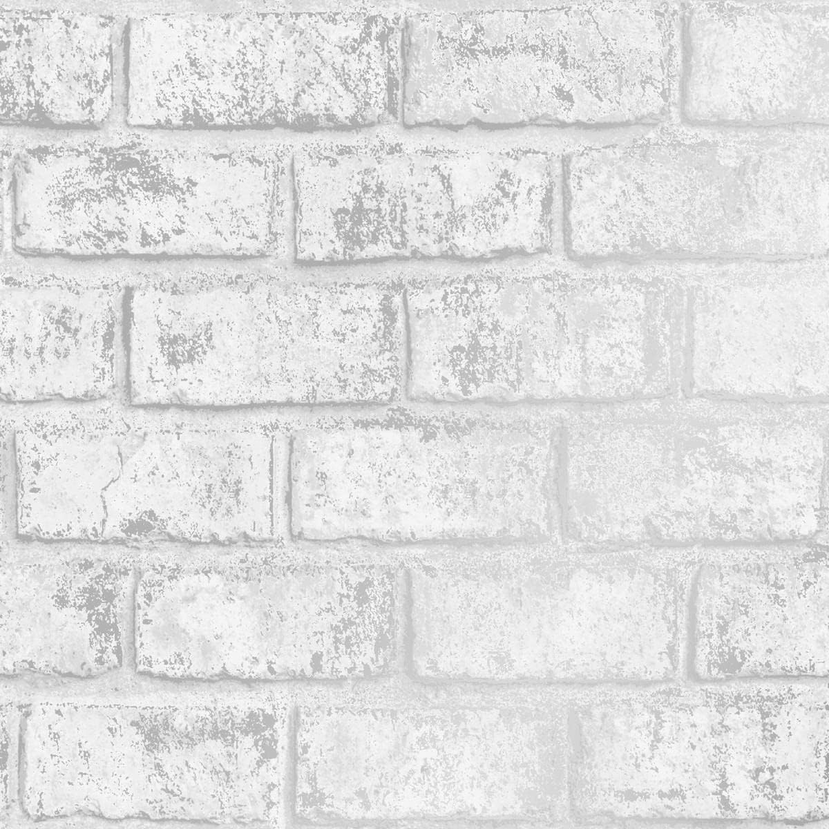 Glistening Brick White/Silver 12950 by Holden Decor
