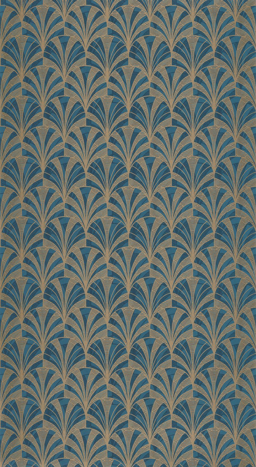 1930 Palmette Bleu 85736313 by Casadeco (DD)