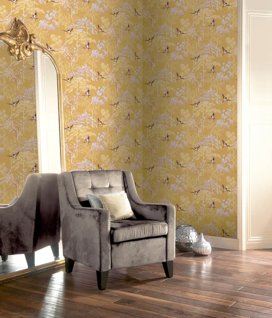 Japanese Garden Ochre 908002 by Arthouse (DD)