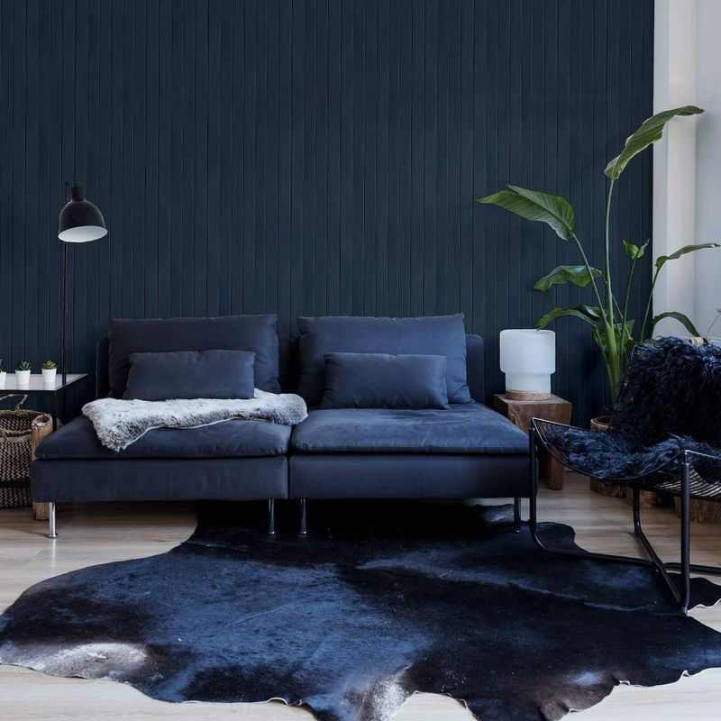 Flat Wooden Plank Blue 924605 by Arthouse