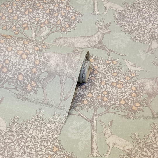 Woodland Scene Sage Green 924606 by Arthouse