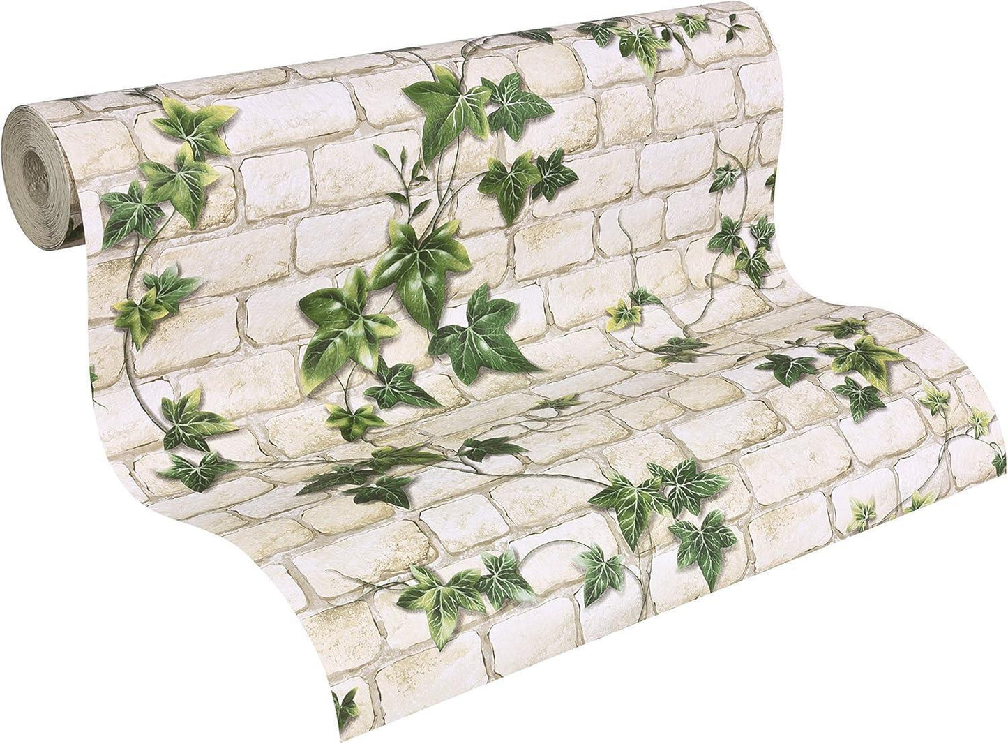 Ivy Brick White/Green 9804-34 By AS Creations