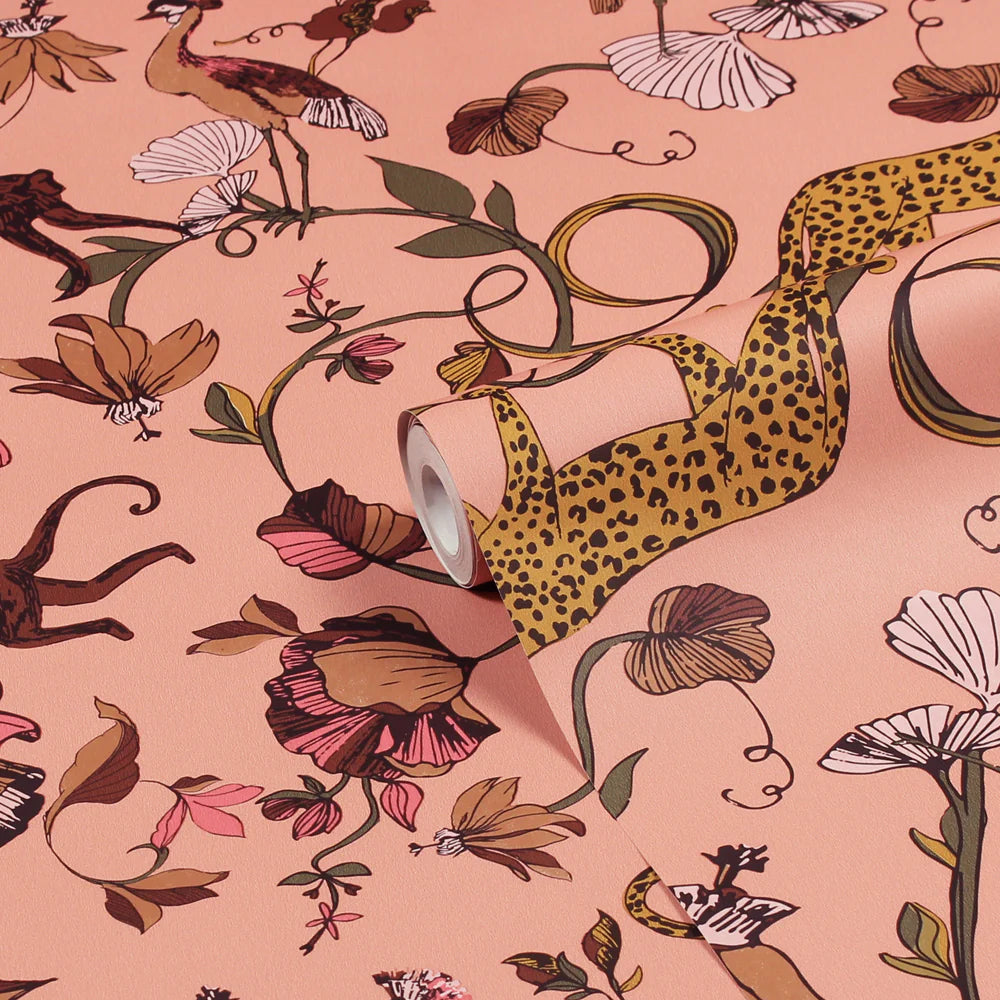 Exotic Wildings Wallpaper Blush EXOTIC/WP1/BL by Furn.