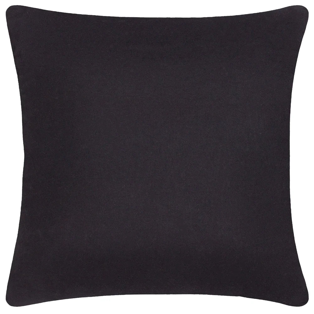 Exotic Zebra Embroidered Cushion Midnight, 50x50cm by Wylder