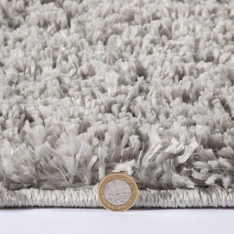 Larissa Plain Shaggy Rug in Ghost Grey by Esselle (DD)
