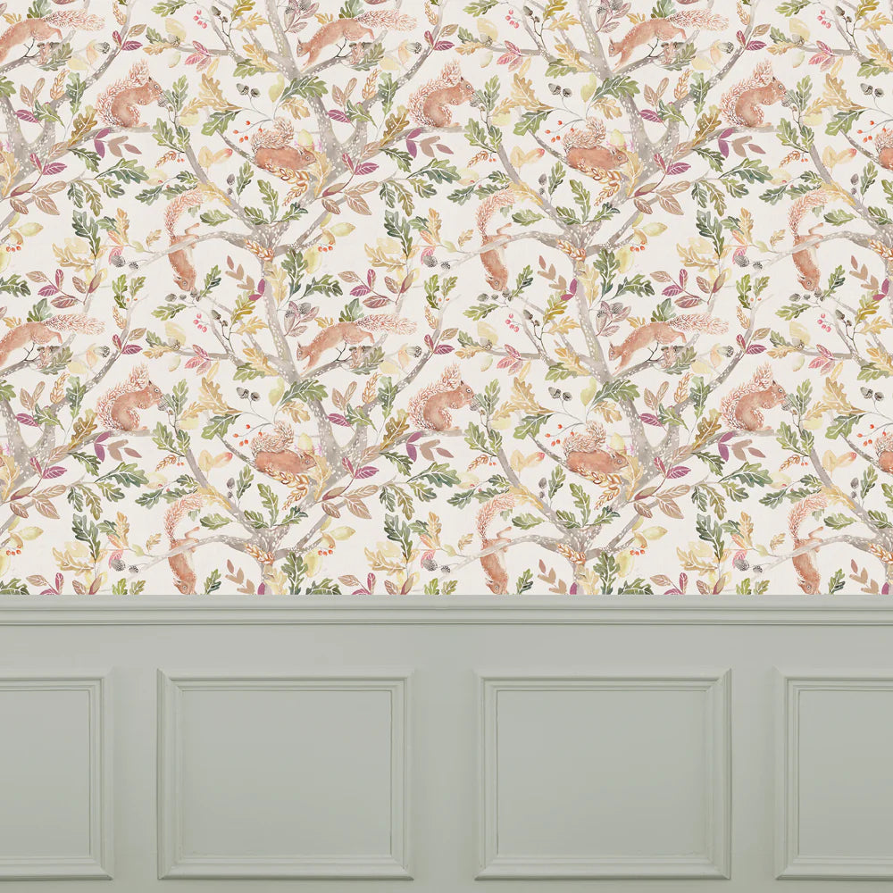 Scurry of Squirrels Auburn WA170154 by Voyage Maison, Extra Wide 1.4m (DD)
