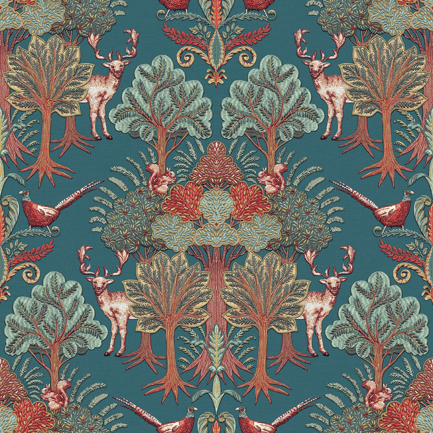 Tapestry Nordic Deer Petrol TP422305 by Design ID