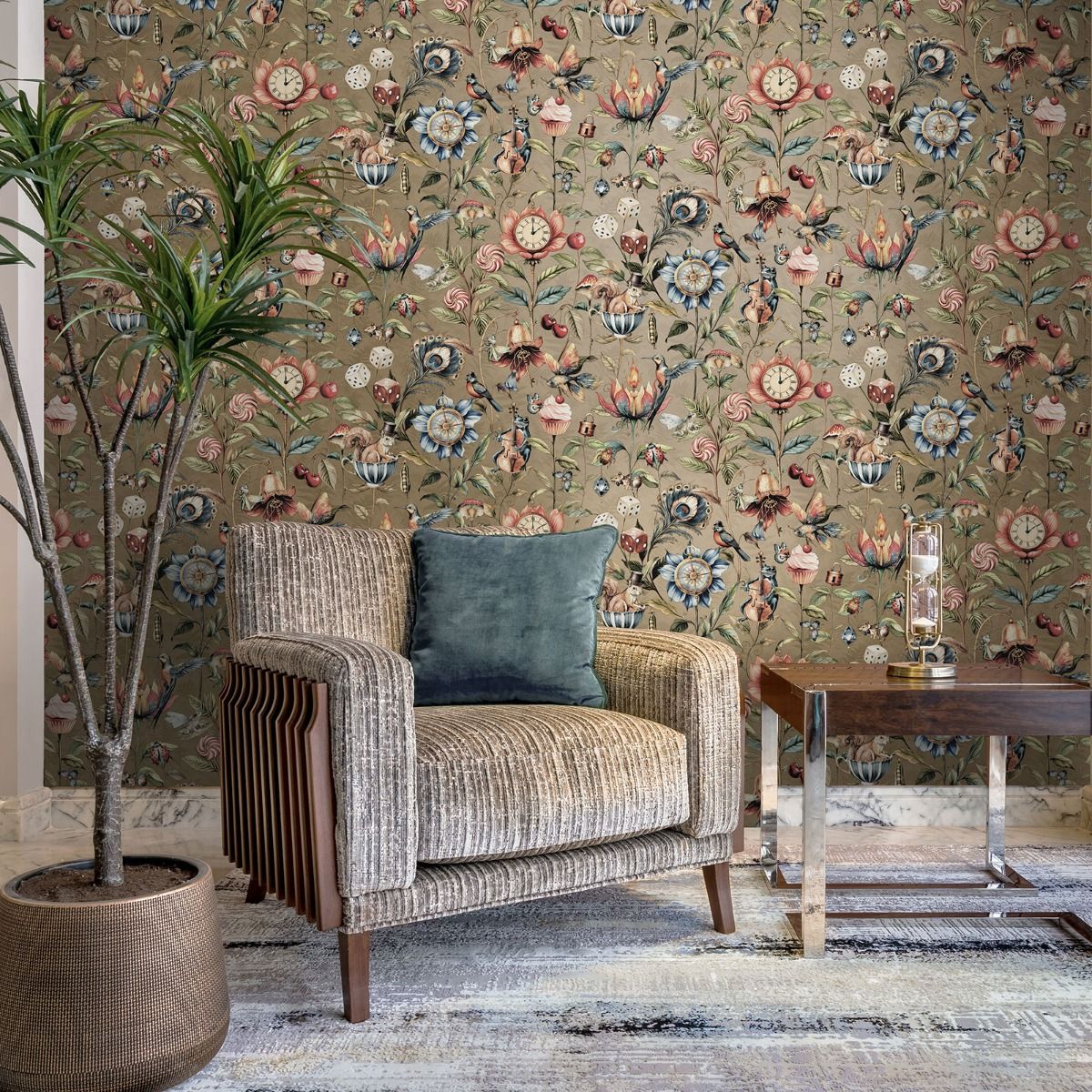 Curious Creatures Gold Wallpaper 13920 by Holden Decor