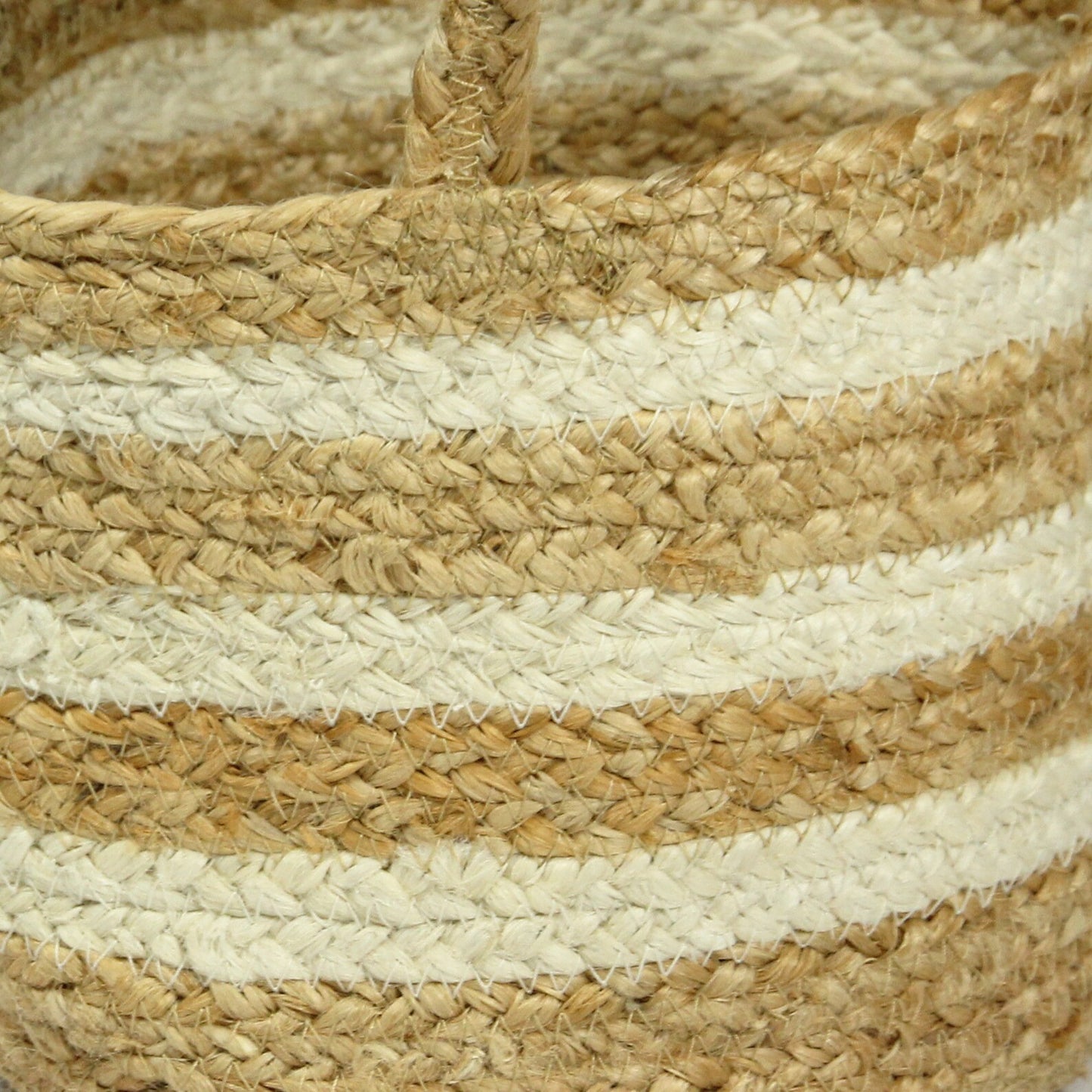 Barnsbury Jute Stripe Basket Cream/Natural, Set of 3 by Esselle