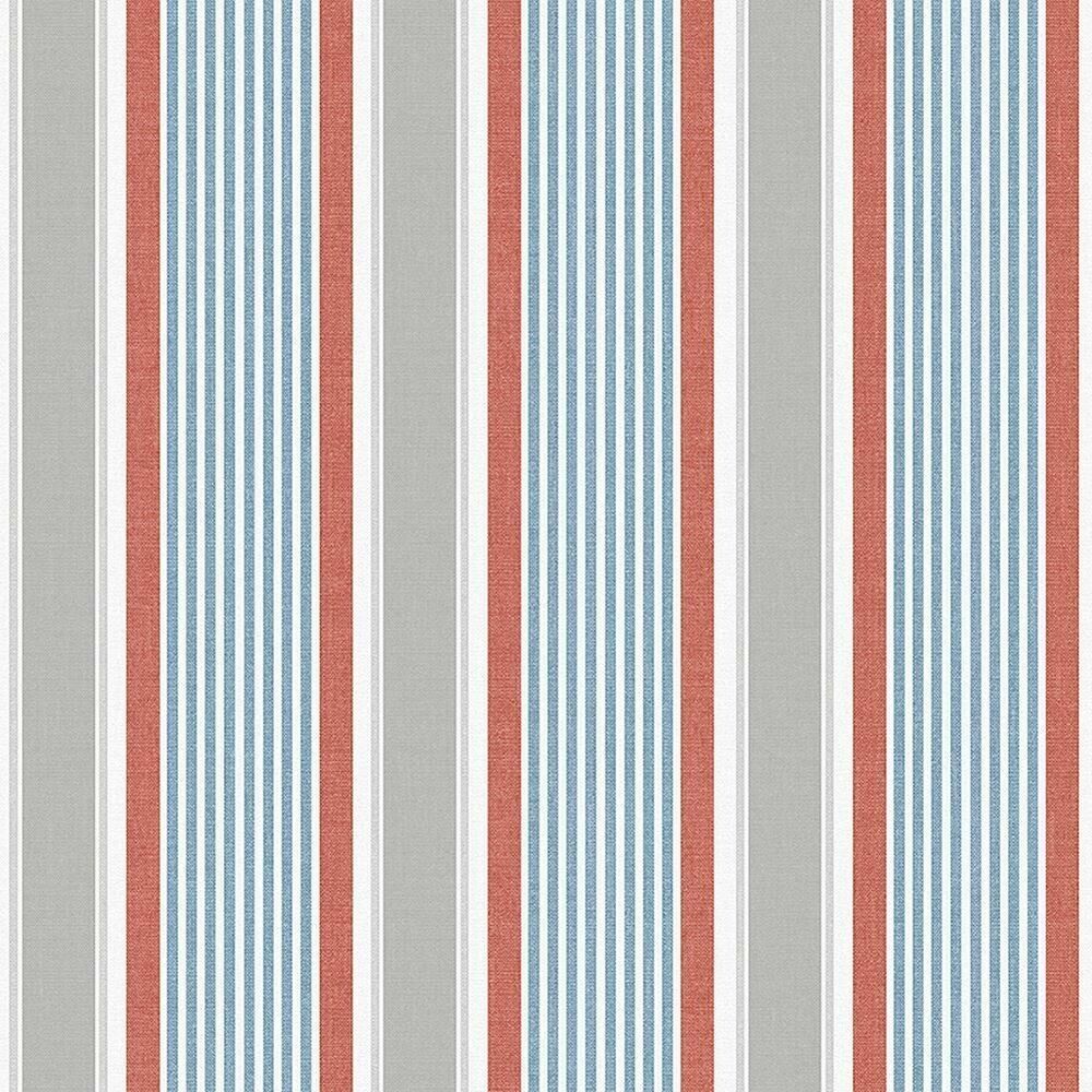 Nautical Stripe Red/Blue11700 by Holden Decor