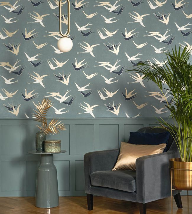 Swallow Vert Sauge TWNT88637353 by Casadeco (DD)