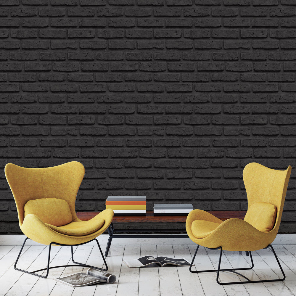 Brick Black 12251 by Holden Decor