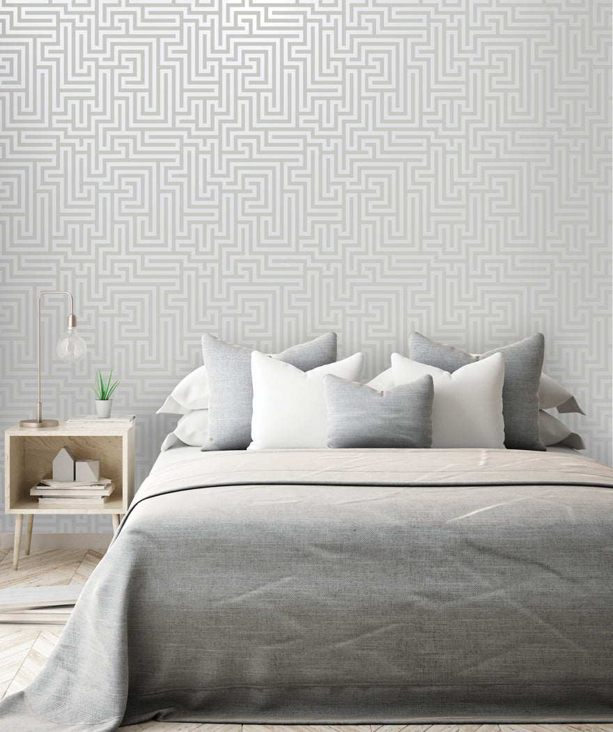 Glistening Maze Grey 12910 by Holden Decor
