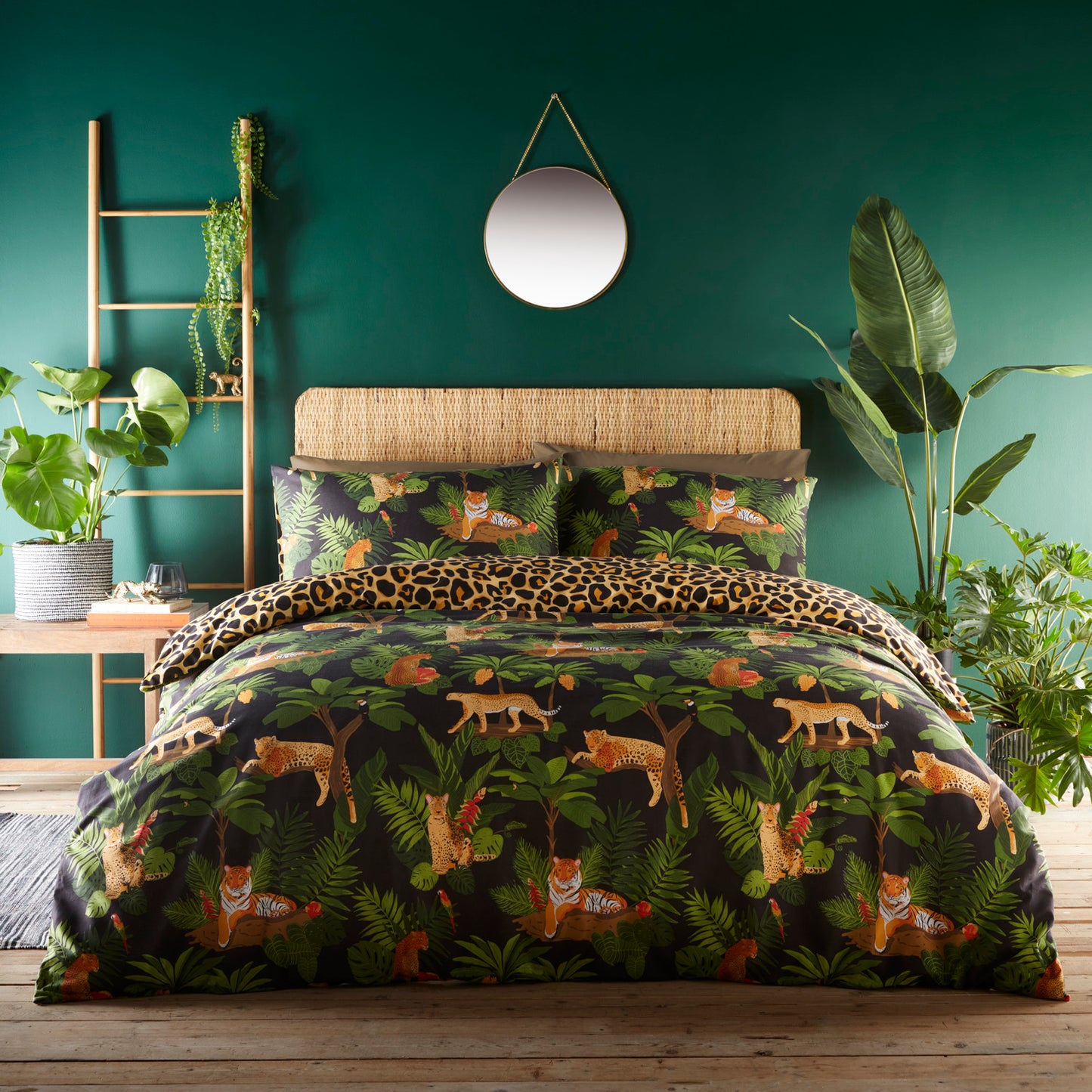 Jungle Cats Multi Duvet Cover Set by Portfolio Home