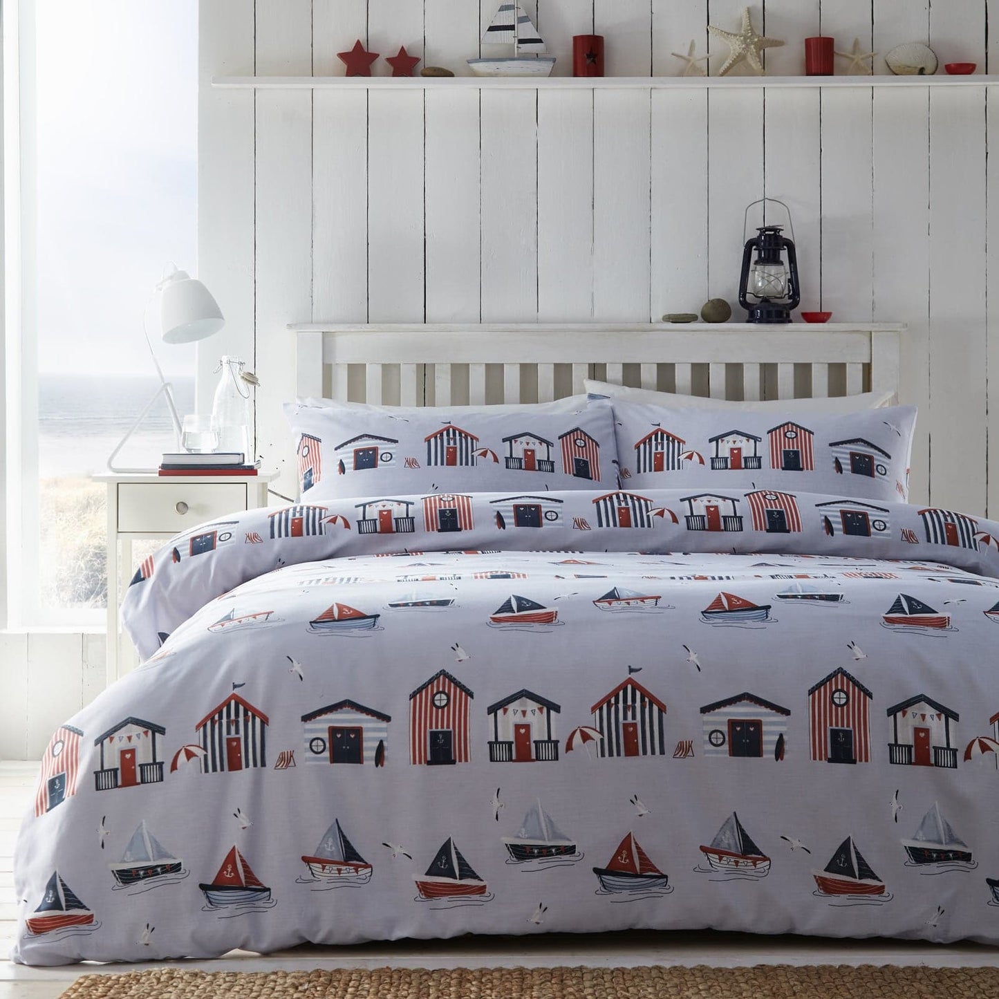 Beach Huts Duvet Cover Set by Portfolio Home