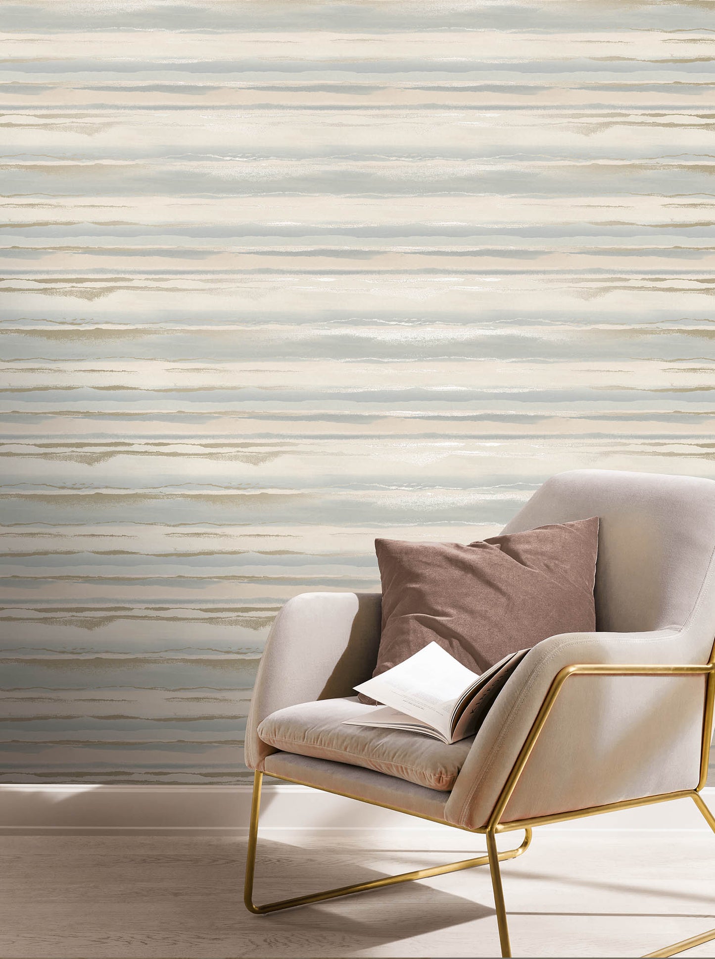 Horizon Blue/Pink 282978 by The Design Library