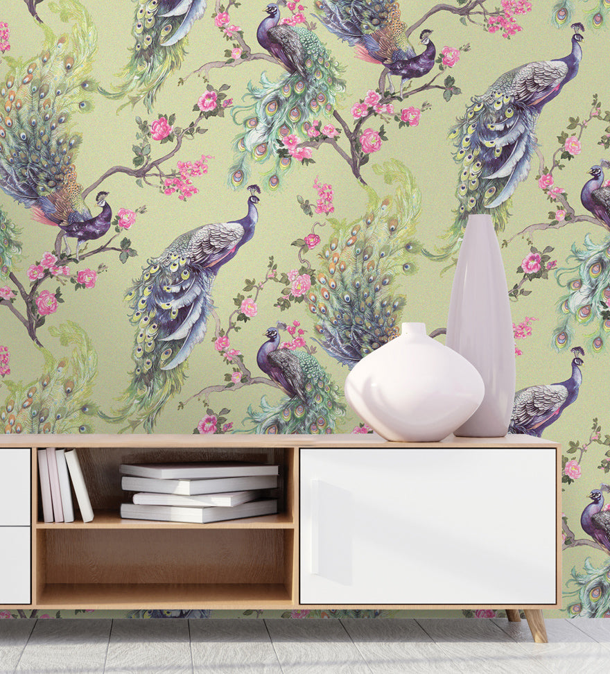 Menali Green 35921 by Holden Decor