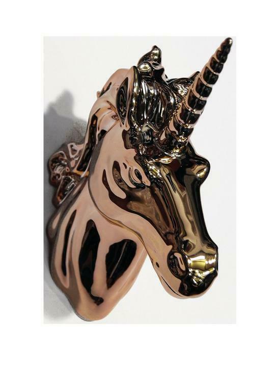 Unicorn Head Rose Gold by Arthouse