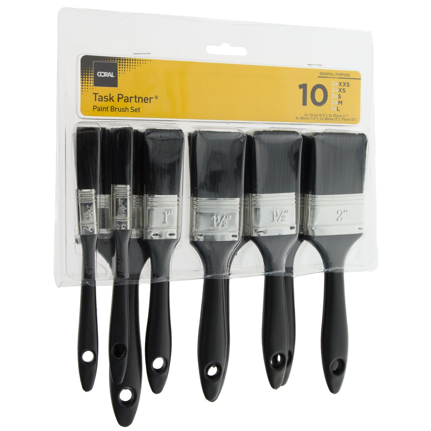 Task Partner Paint Brush Set, 10 Piece