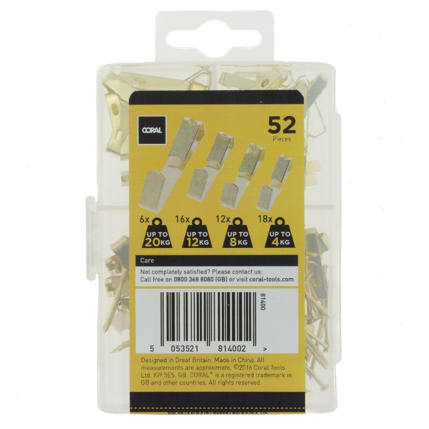 Easy Hanger Assorted Picture Hook Kit for Wall Art and Mirrors