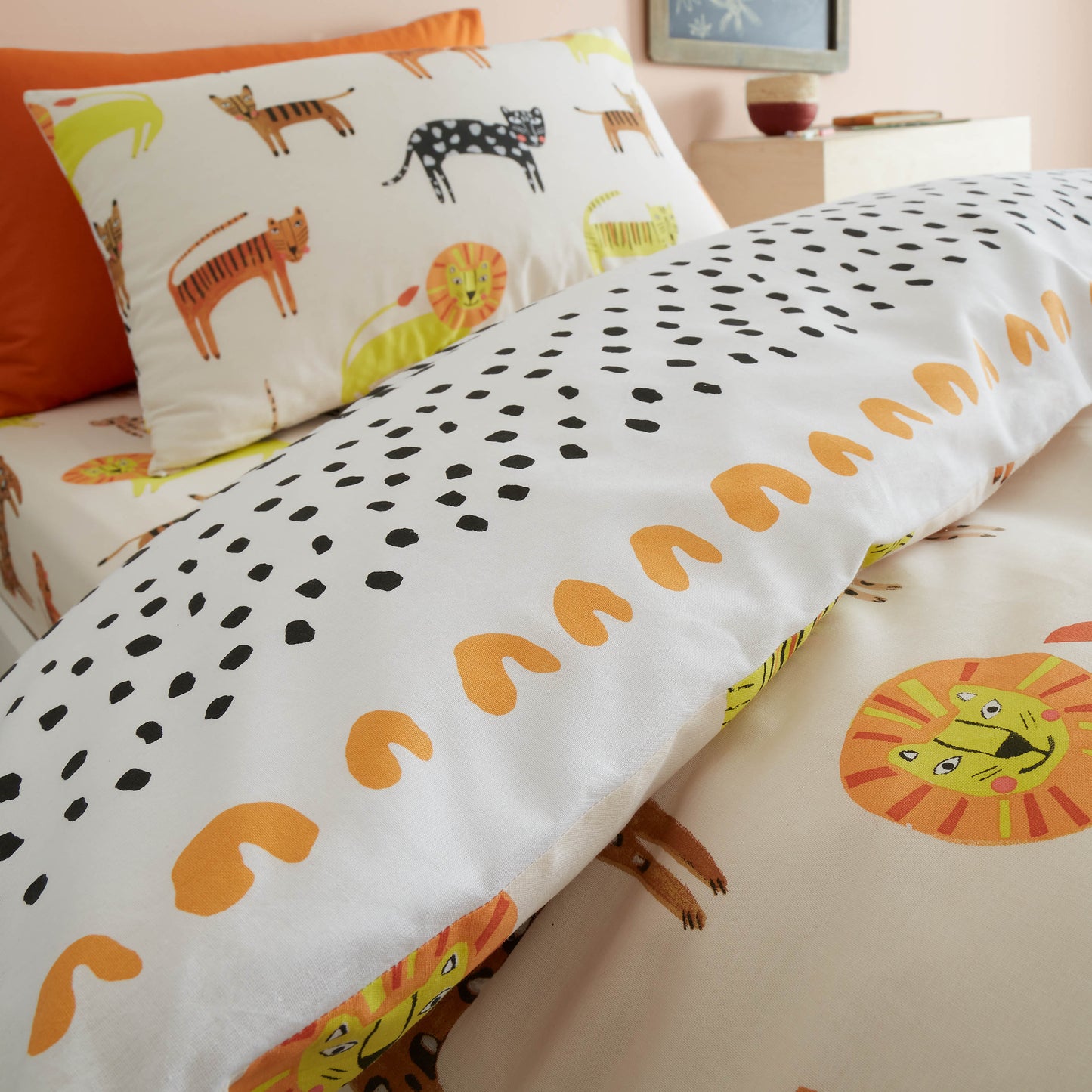 Khari Animals Cream Duvet Cover Set by Pineapple Elephant