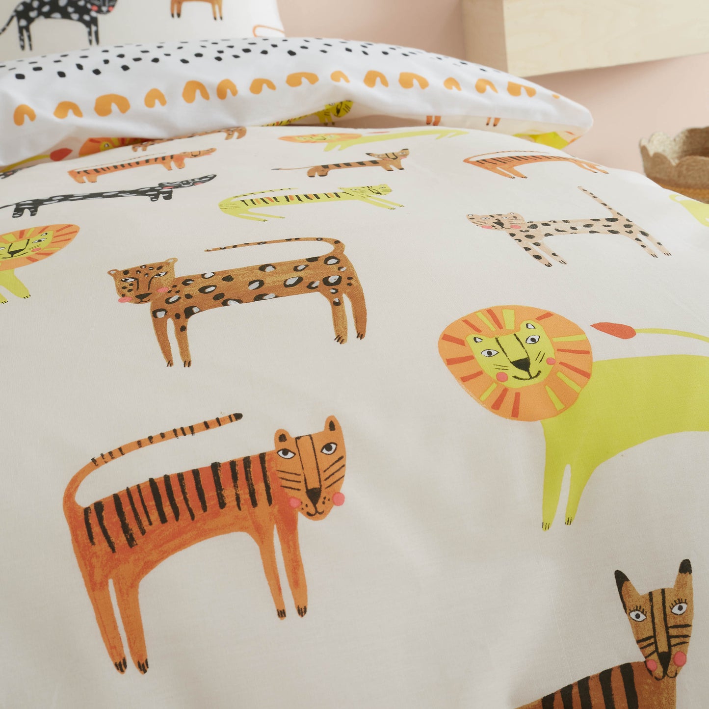Khari Animals Cream Duvet Cover Set by Pineapple Elephant