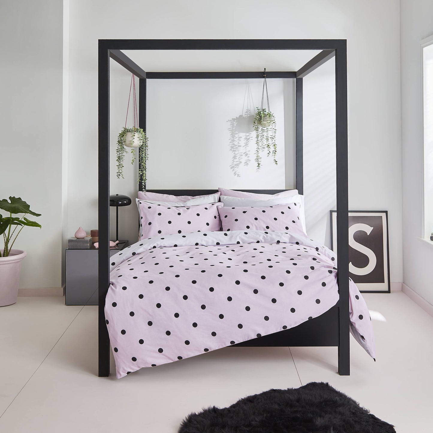 Spot On Polka Black/White Duvet Cover Set by Sassy B