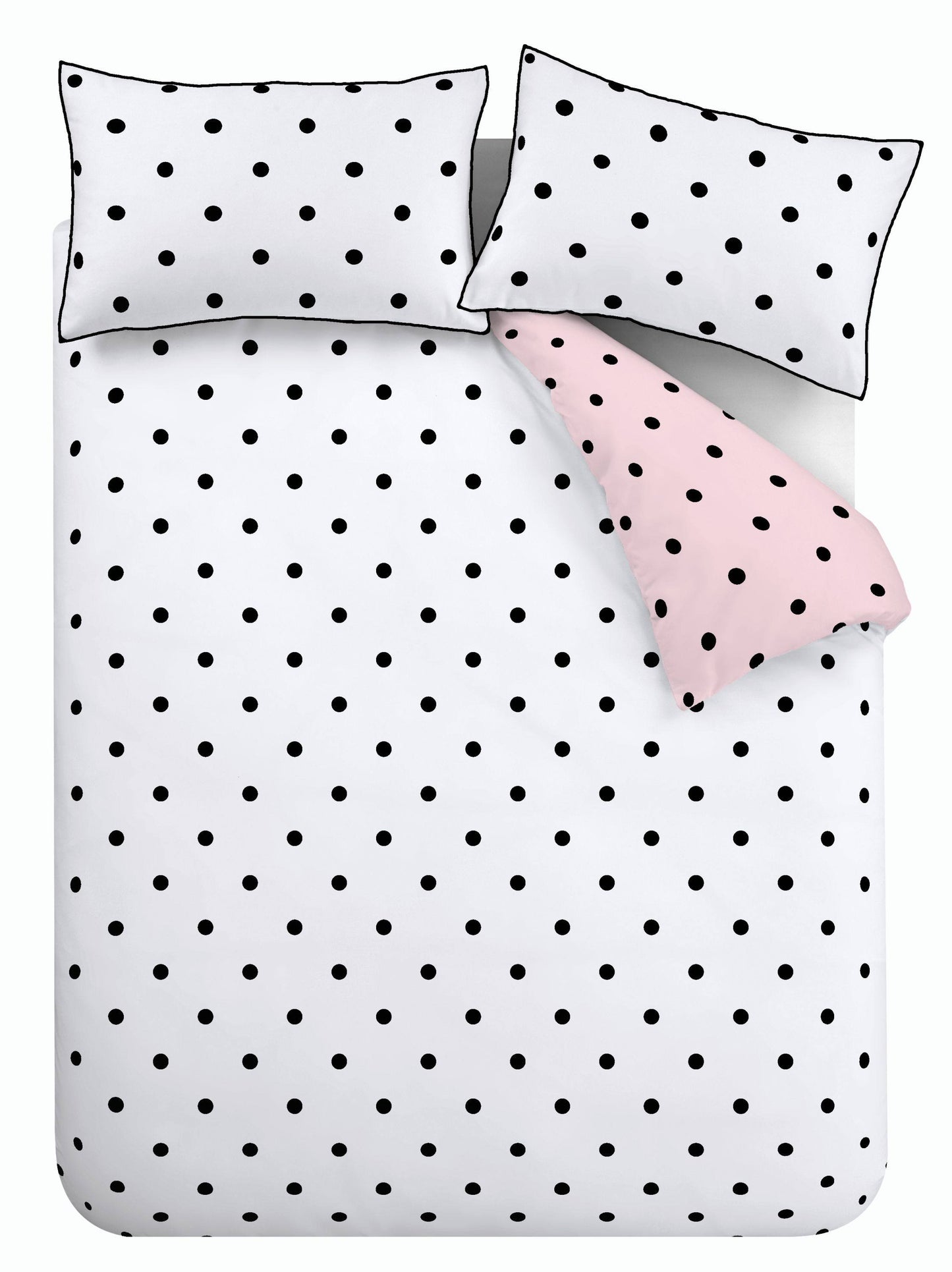 Spot On Polka Black/White Duvet Cover Set by Sassy B