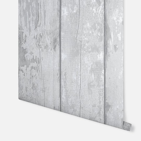 Metallic Washed Wood Grey/Silver 908501 by Arthouse