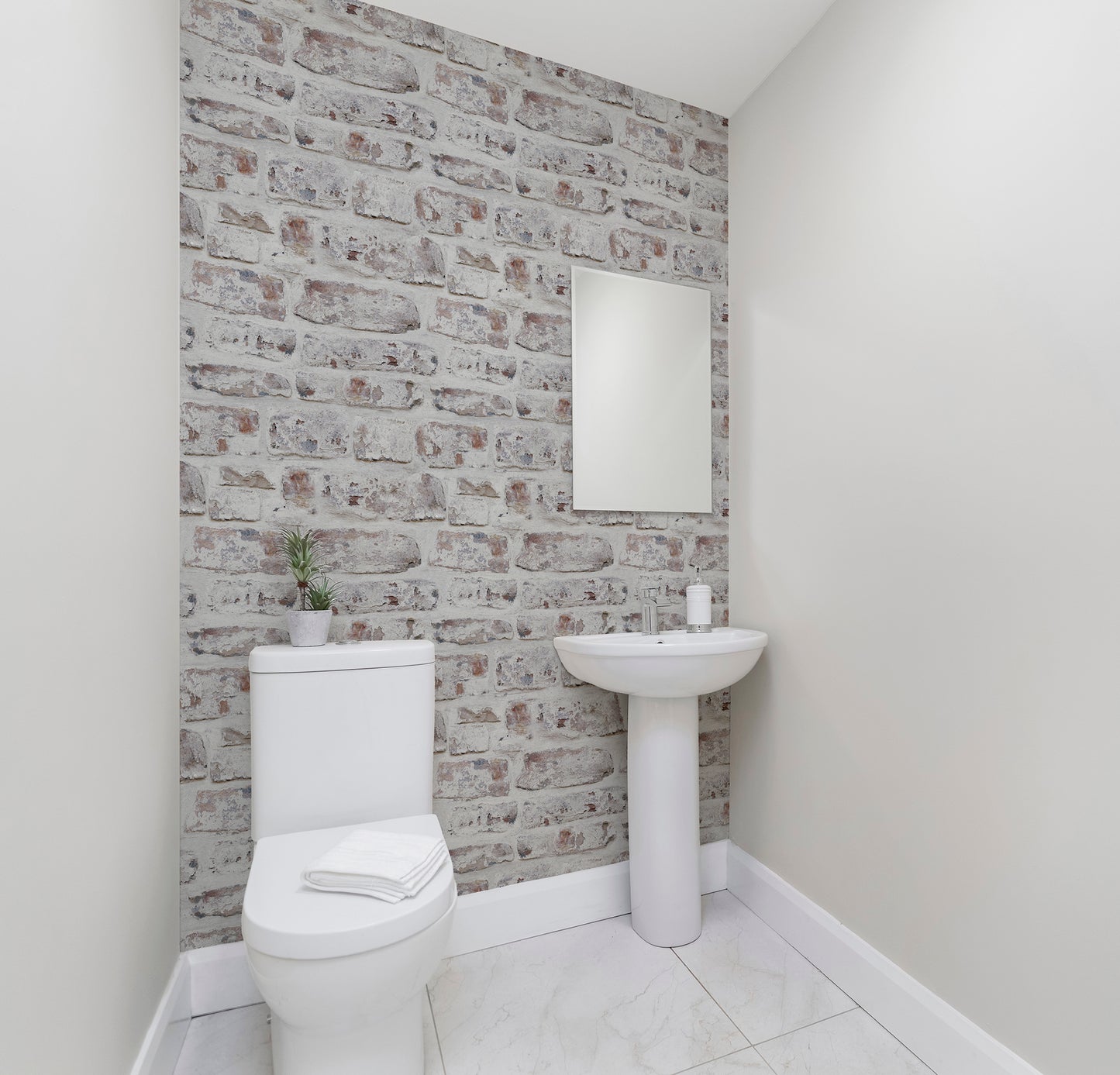 Whitewashed Wall White 671100 by Arthouse