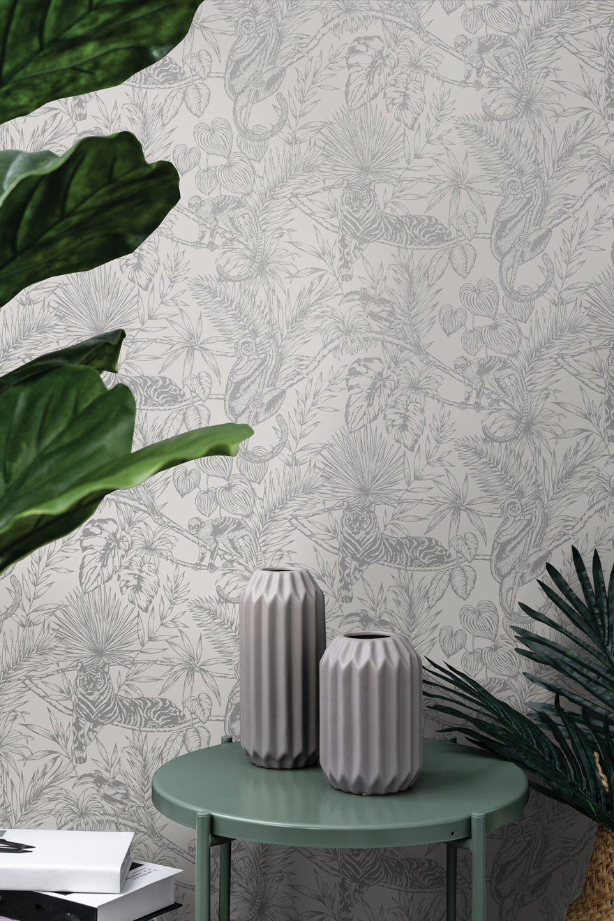 Sumatran Grey/Silver 65762 by Holden Decor