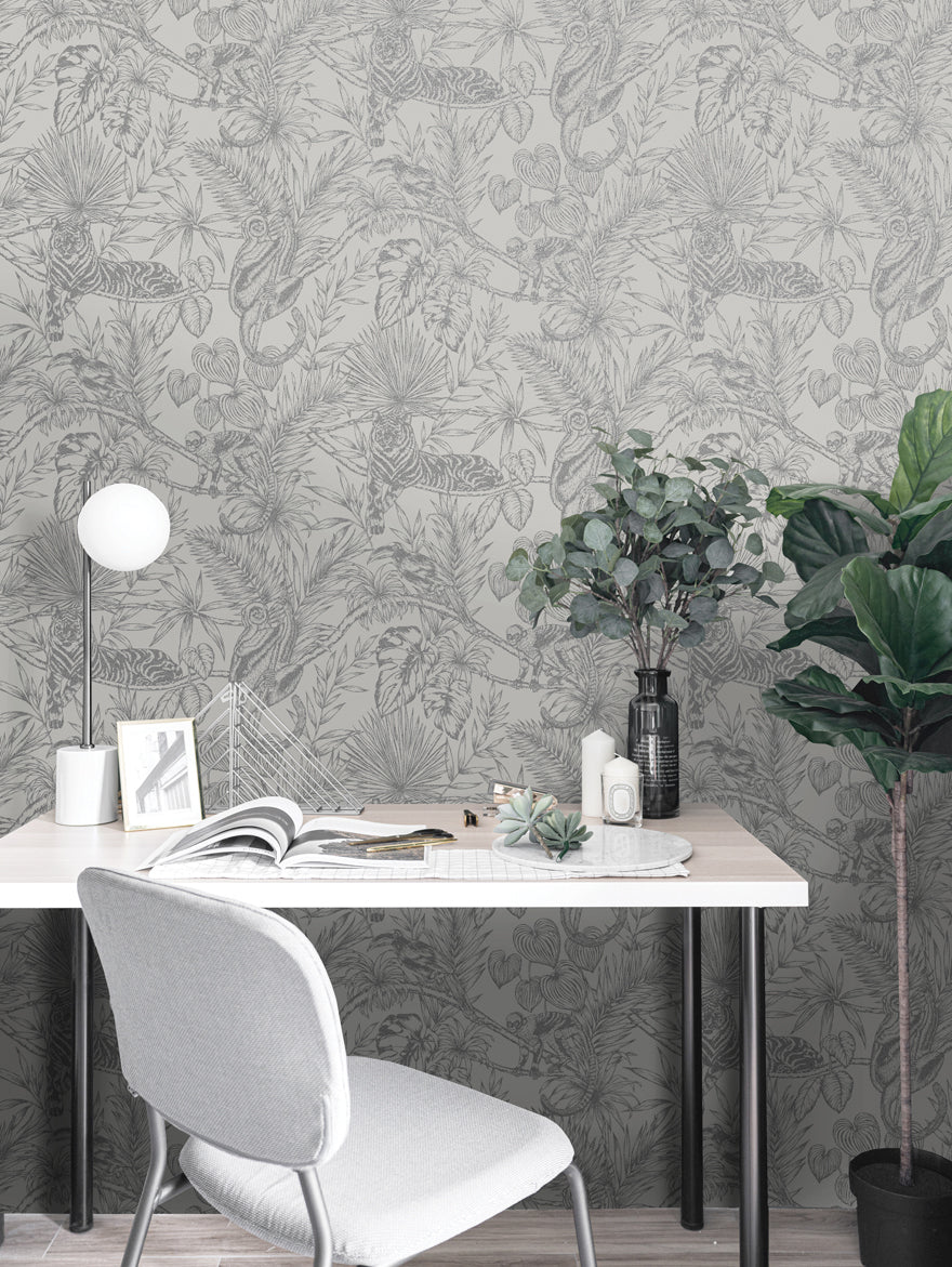 Sumatran Grey/Silver 65762 by Holden Decor