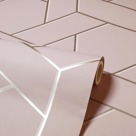 Parquet Geo Pink/Rose 695500 by Arthouse
