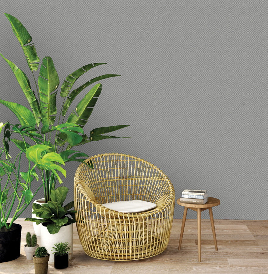 Riviera Diamond Charcoal 75923 by Holden Decor